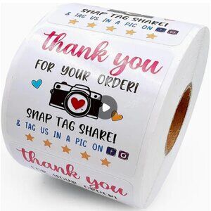 New Thank You For Your Order Stickers 20ct (Bundle Purchase  only)